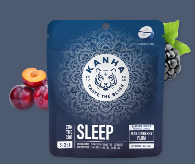Photograph of product: Marionberry Plum Sleep 3:2:1 Nano Gummies | 300mg - Kanha