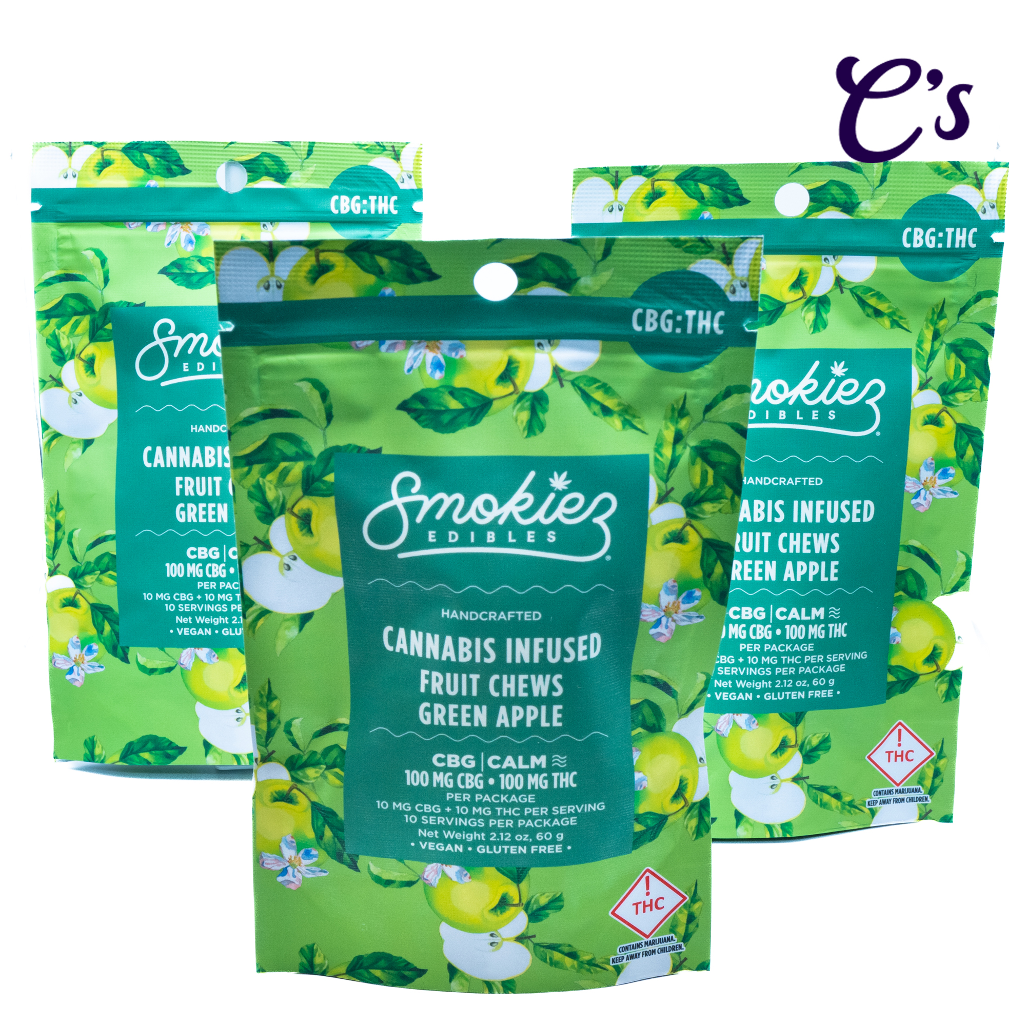 Photograph of product: Smokiez | Gummie (CBG/TH-oui 1:1) Green Apple 100mg