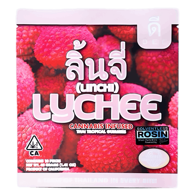 Photograph of product: Lychee 100mg Gummies - 