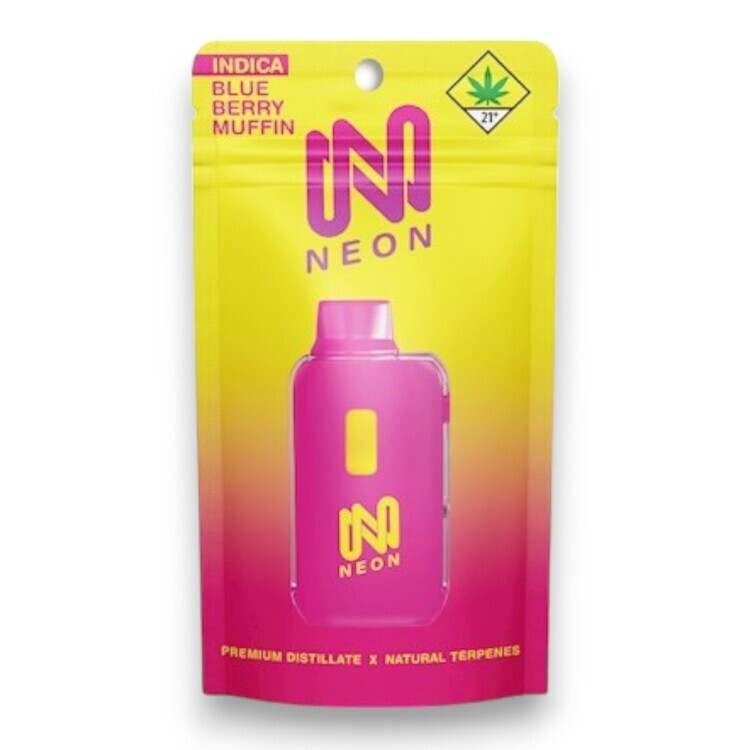 Photograph of product: Neon: Blueberry Muffin - Distillate Disposable Cartridge