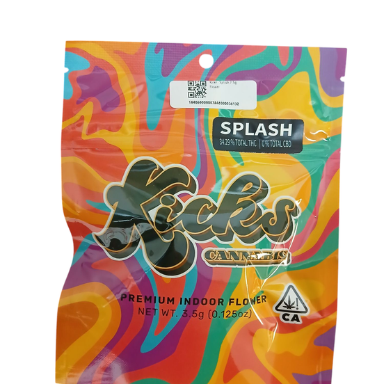 Photograph of product: Kicks - Splash 3.5g Flower - 