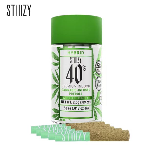 Photograph of product: 40's - Pineapple Express - Infused Pre-Rolls - (5 Pack) - 2.5g - 40's