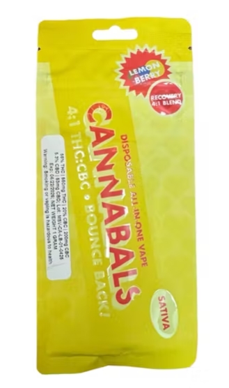 Photograph of product: Cannabals | Lemon Berry | 1g AIO | Recovery
