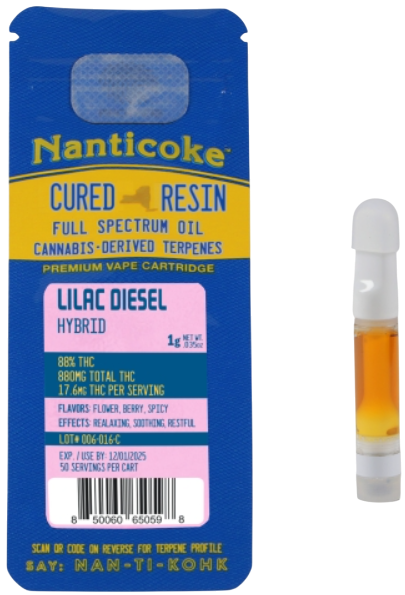 Photograph of product: Cured Resin Lilac Diesel - Cartridge (1.0g)