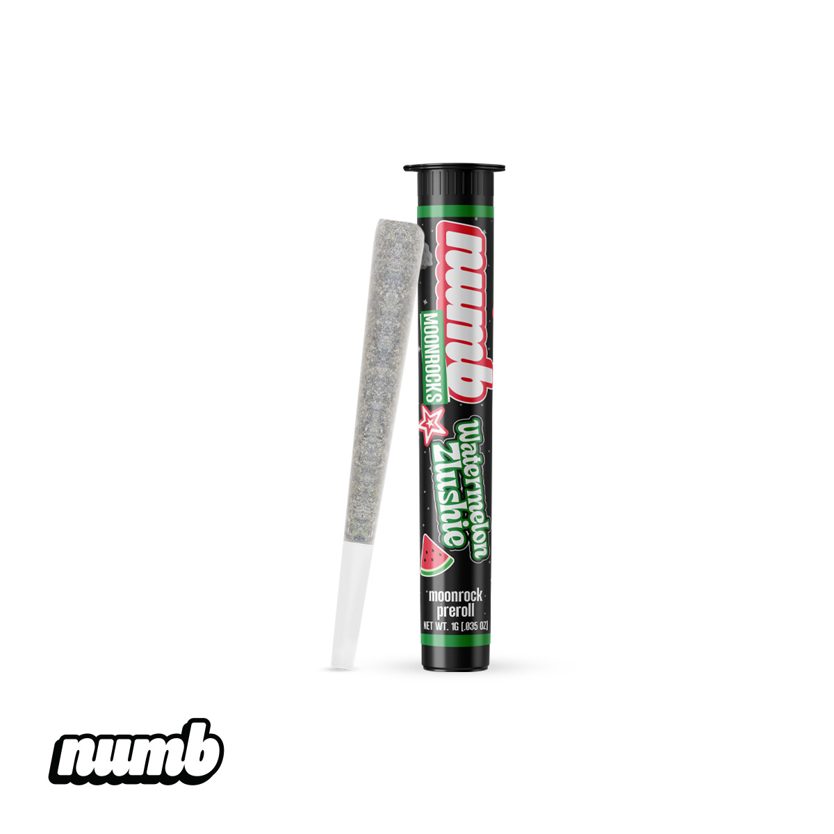 Photograph of product: Numb | Watermelon Zlushie Moonrock Infused Preroll