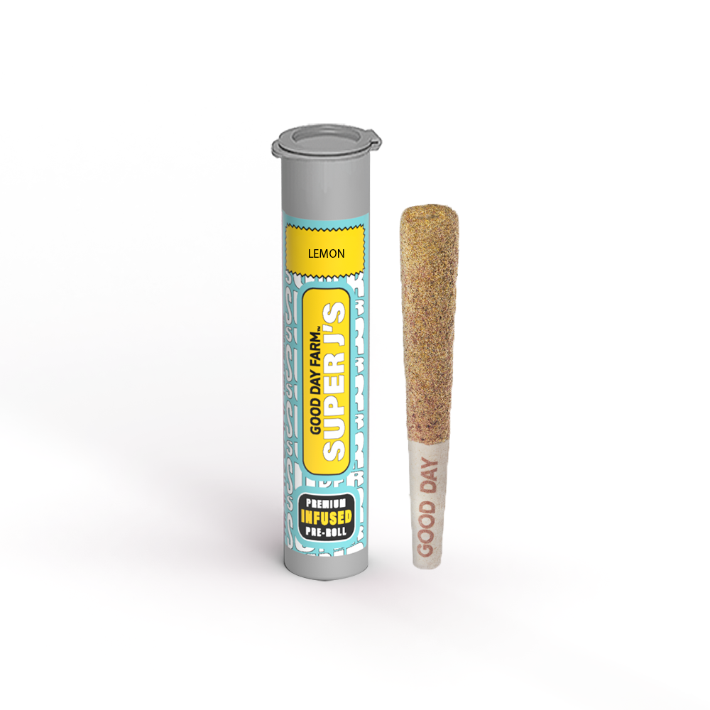 Photograph of product: GDF: Infused Pre-Roll | Lemon x Super Lemons | Super J's | 1g