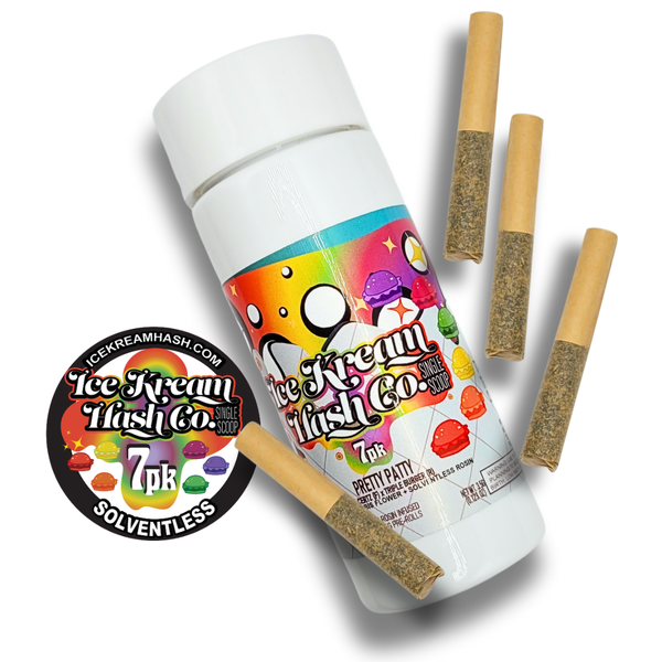 Photograph of product: Ice Kream au chocolat Pretty Patty Rosin Infused Pre-Roll 7-Pack | 7 x 0.5g