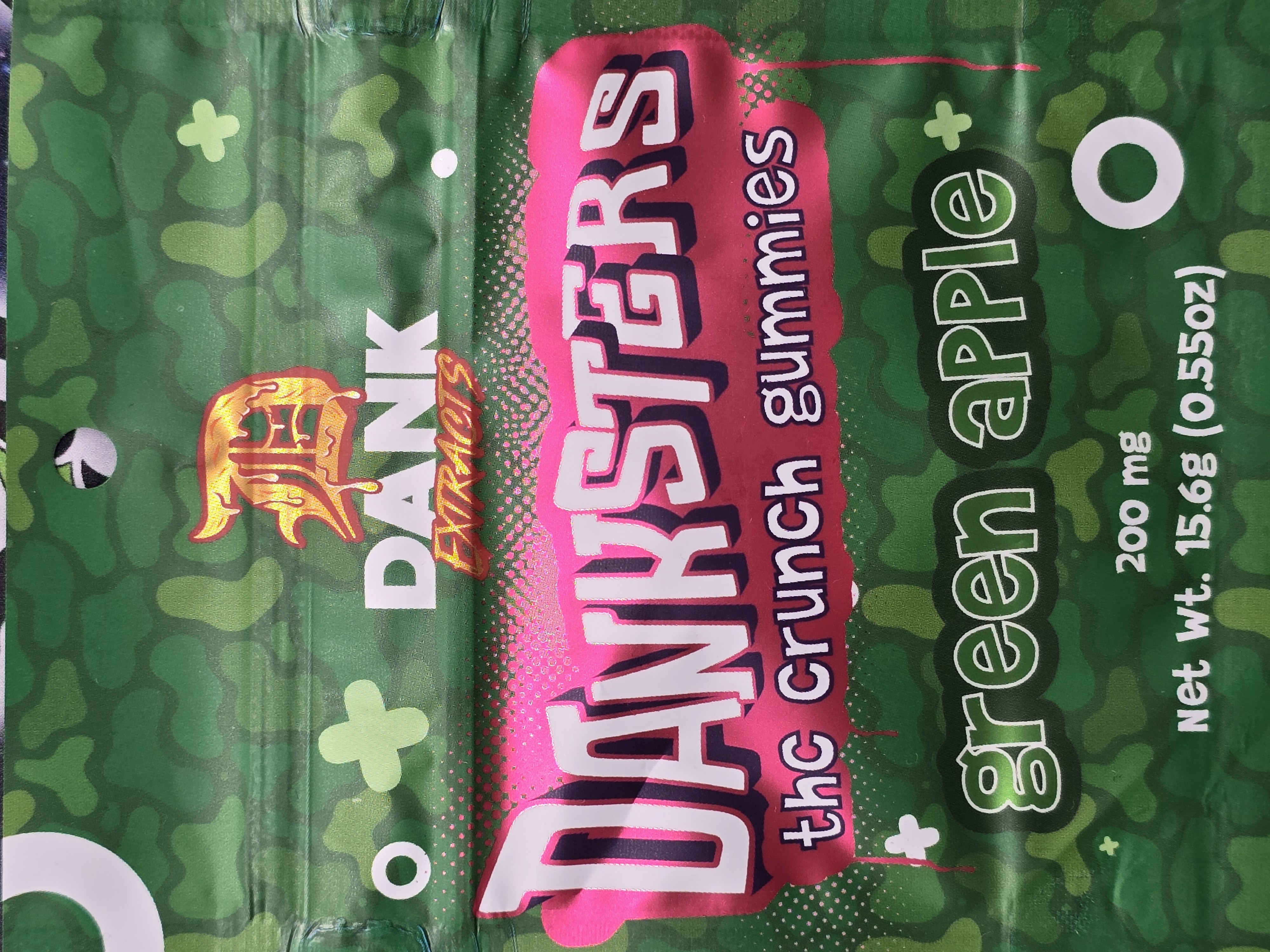 Photograph of product: Dank Extracts | Green Apple | 200mg Nerd Gummies