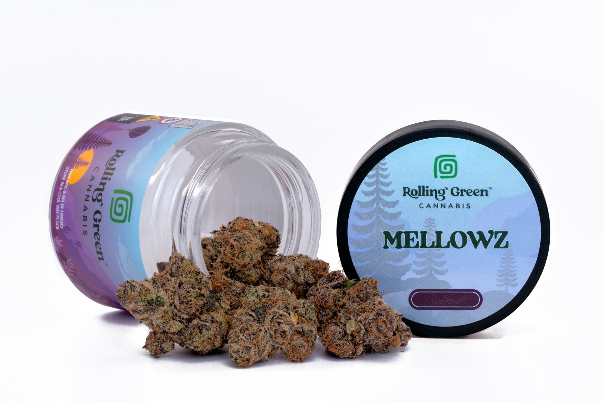 Photograph of product: Rolling Green 3.5 JAR Mellows - 3.5g