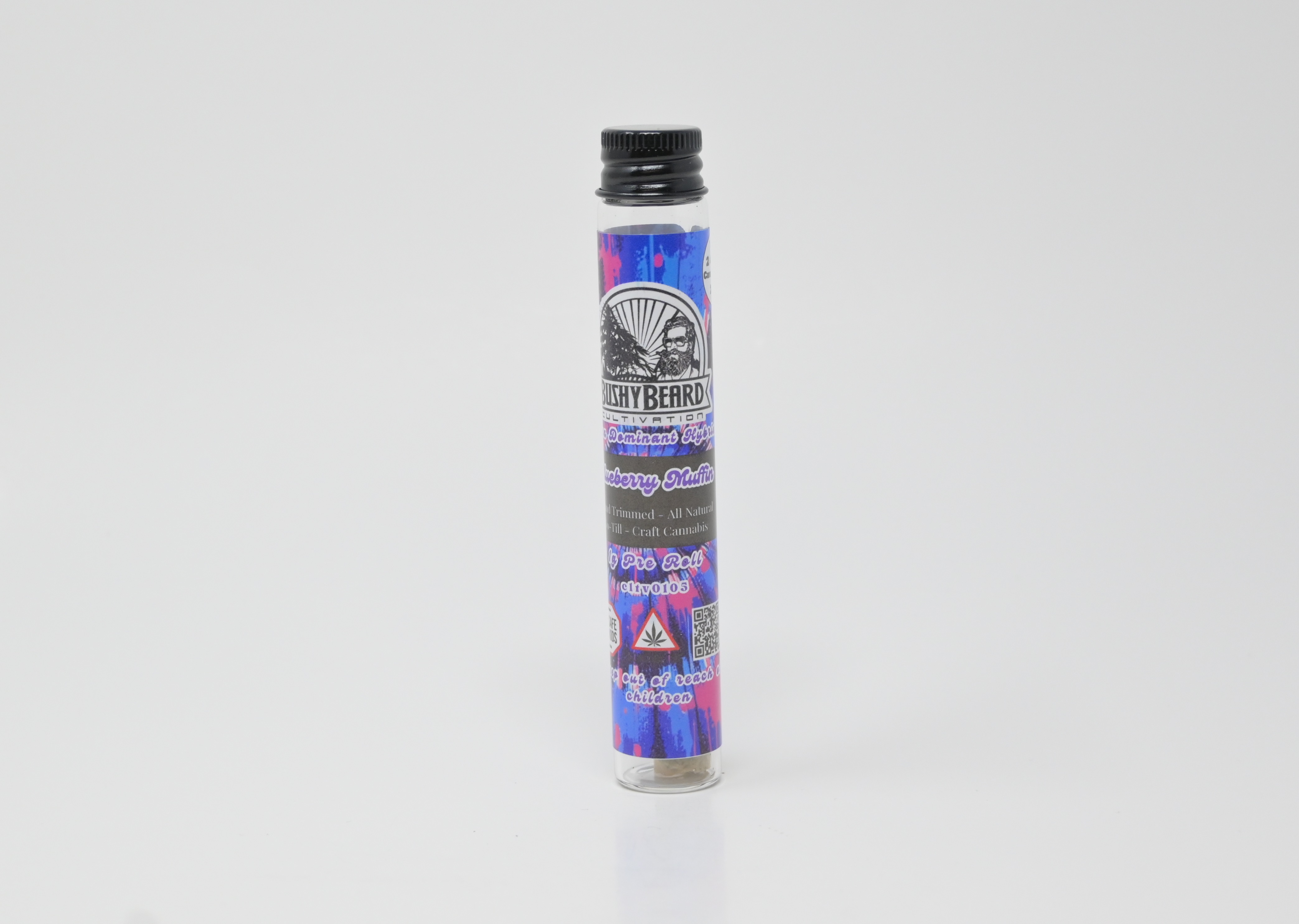 Photograph of product: Bushy Beard Blueberry Muffin Preroll