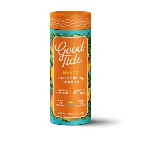 Photograph of product: Good Tide - Mellow - Mango - 10ct Live Rosin Gummies