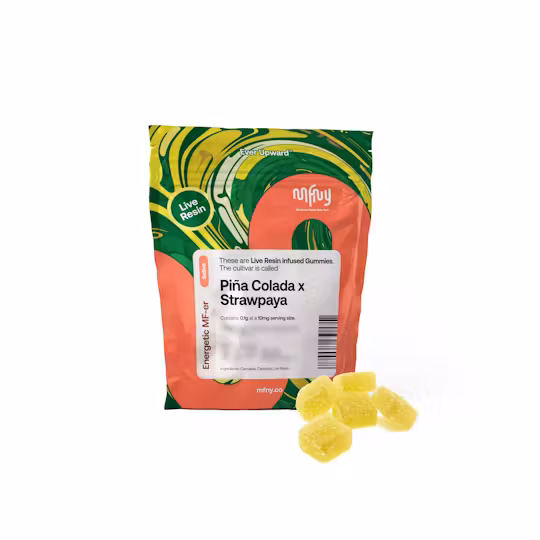Photograph of product: MFNY | Pina Colado x Strawpaya | Live Resin Gummies 100mg