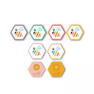 Photograph of product: Echo Apparel - Hex Enamel Pin