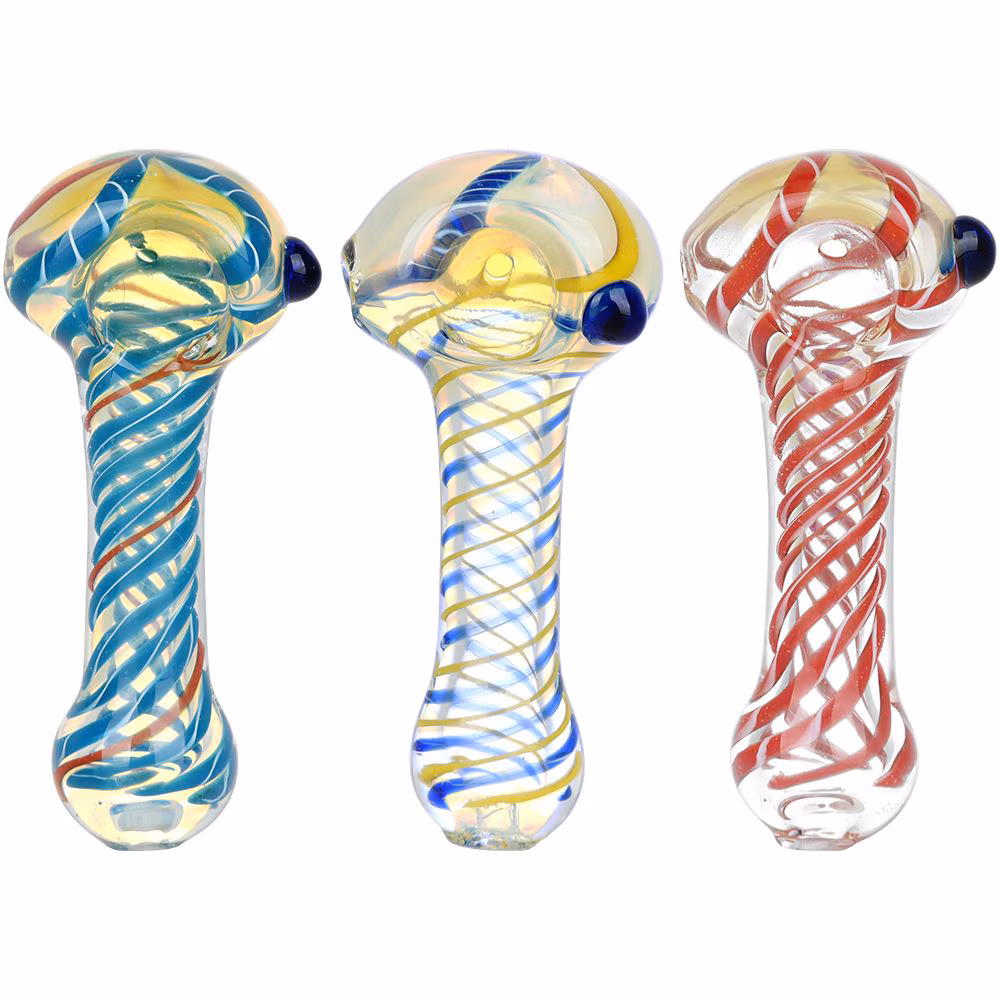 Photograph of product: Intrinsic Spirals Glass Pipe | 3.5" Assorted Colors