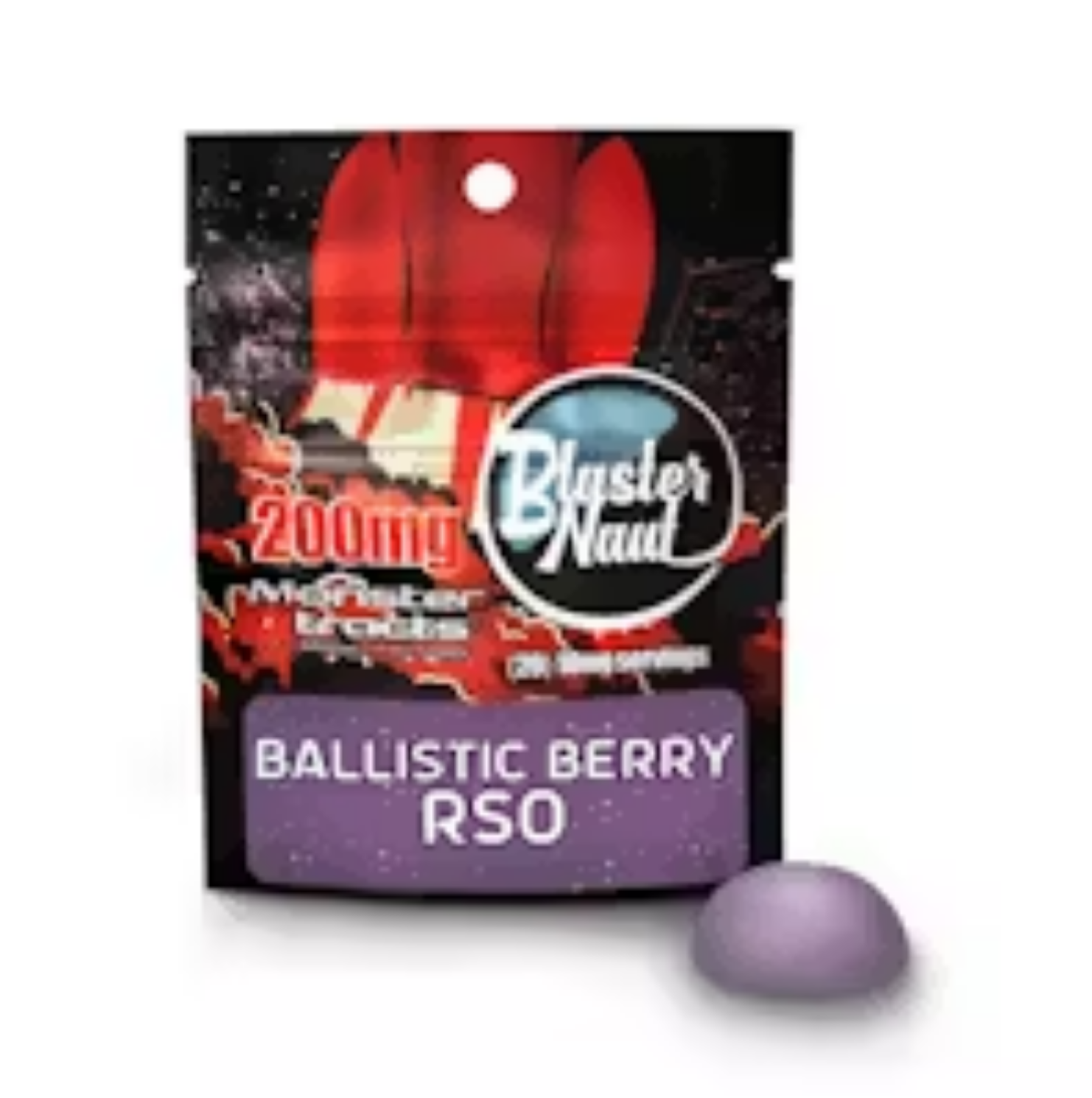 Photograph of product: Monster Xtracts - Ballistic Berry RSO Blasternaut Gummy 200mg | 10/$30