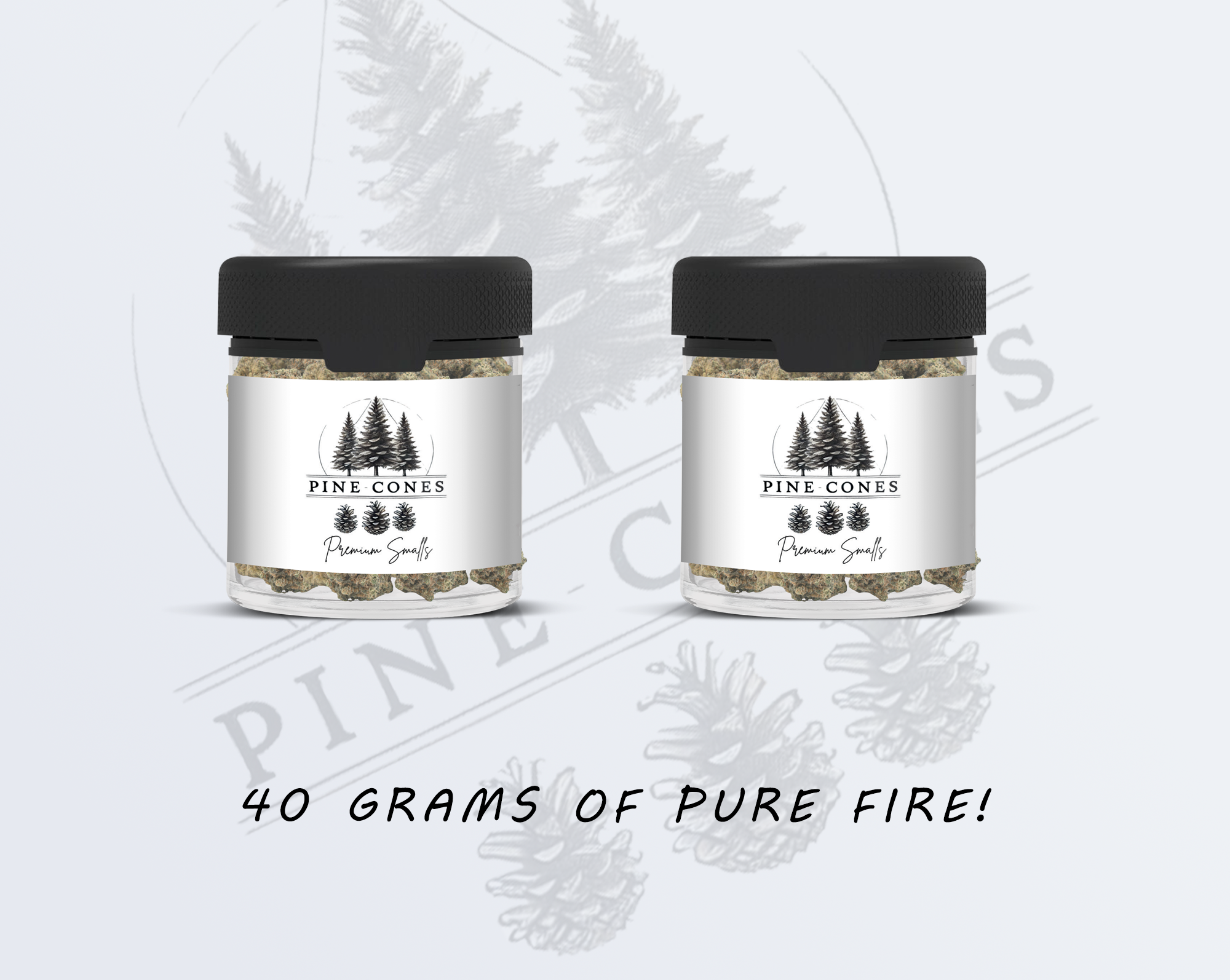 Photograph of Product: Pine Cones Premium Smalls - 999 (Hybrid) Pre-Pack - 40g