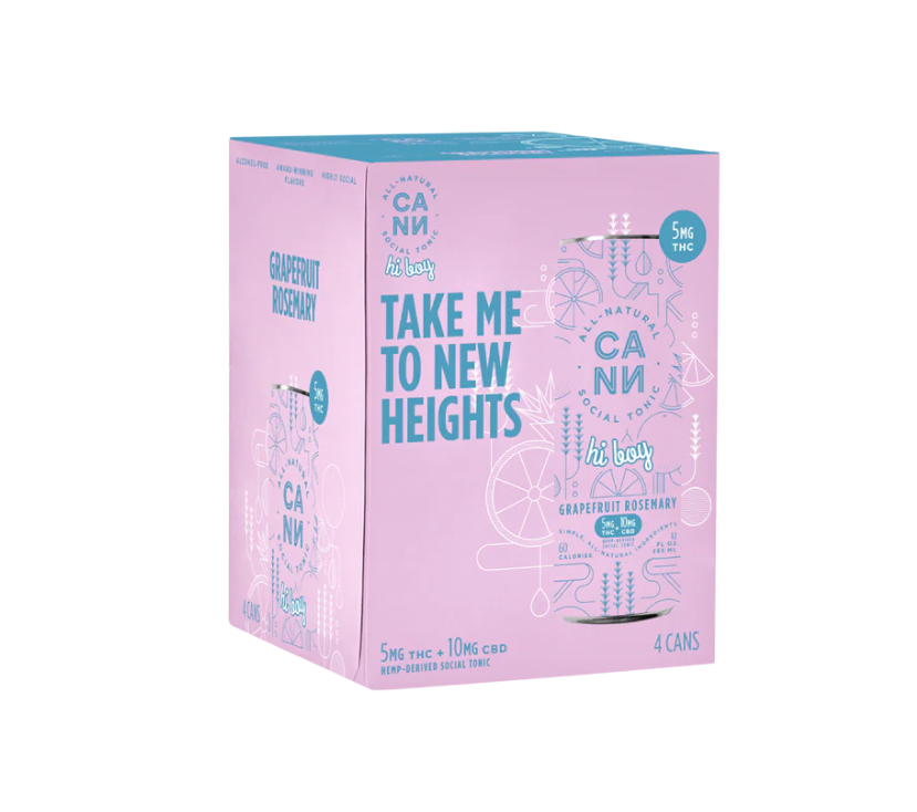 Photograph of product: Grapefruit Rosemary - 20MG THC 12OZ Hi Boy 4PK