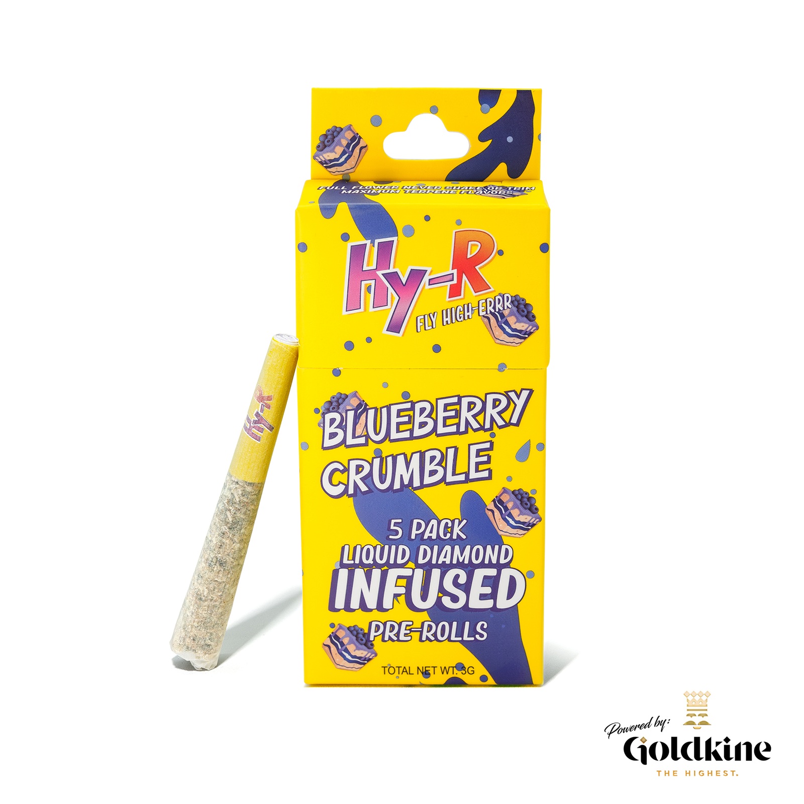 Photograph of product: HY-R | BLUEBERRY CRUMBLE | INFUSED MULTI-PACK | 3G | REC