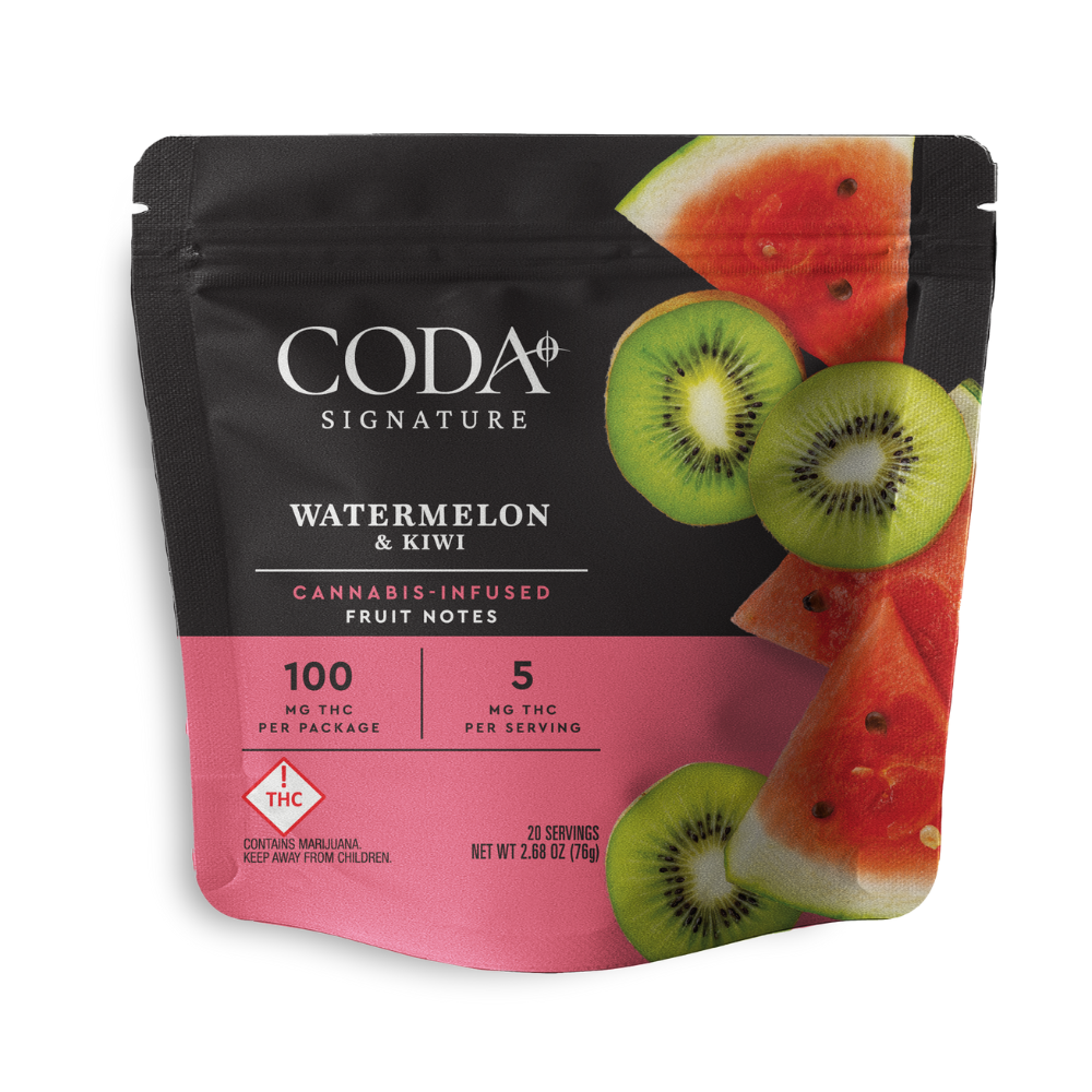 Photograph of product: Kiwi & Watermelon 100mg TH-oui-Fruit Notes-CODA