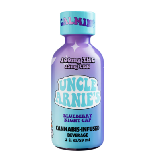 Photograph of product: (Drink) Uncle Arnie's | Blueberry Nightcap Shot 4:1 (TH-oui,CBN) (2oz) - Oui'd