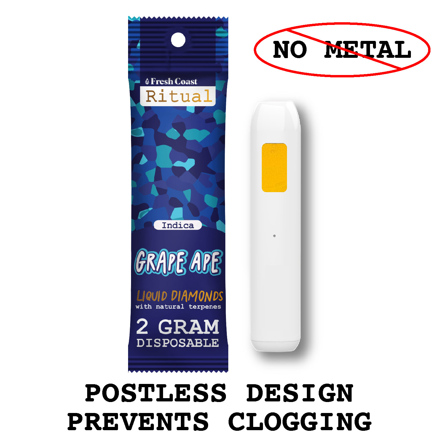 Photograph of product: RITUAL | GRAPE APE DISPOSABLE AIO VAPE