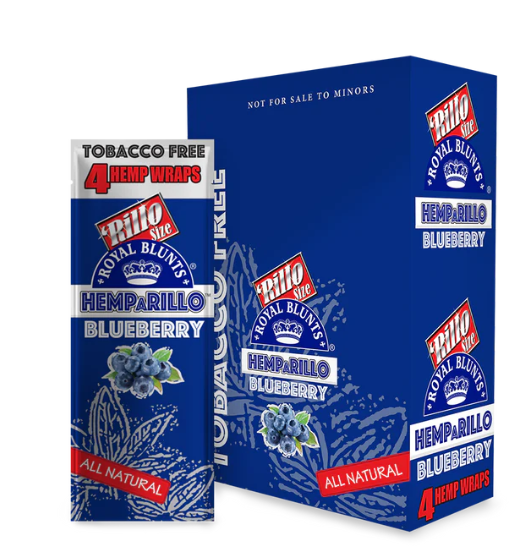 Photograph of product: Royal Blunts Hemparillo Hemp Wraps Blueberry 4pk $1