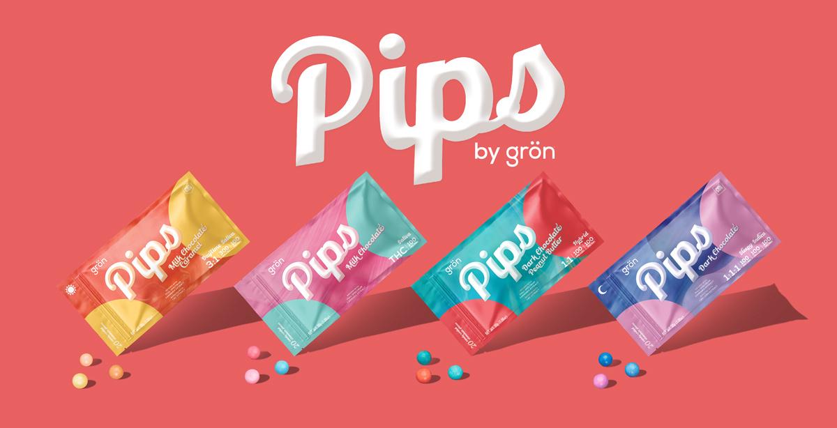 Photograph of product: GRON | PIPS | DARK CHOCOLATE | PEANUT BUTTER | 1:1