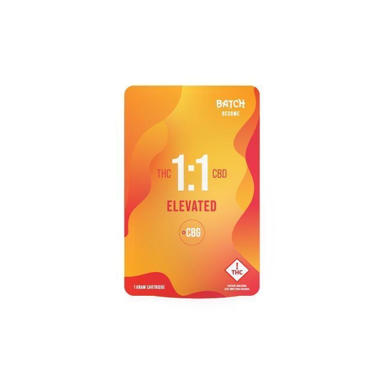 Photograph of product: Batch Elevated 1:1 TH-oui:CBD+CBG Cartridge 1g
