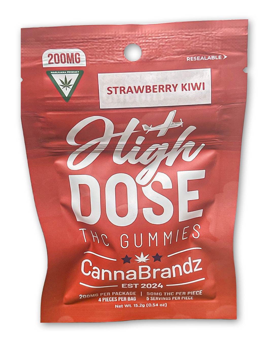 Photograph of product: High Dose | Strawberry Kiwi | 200mg Gummies