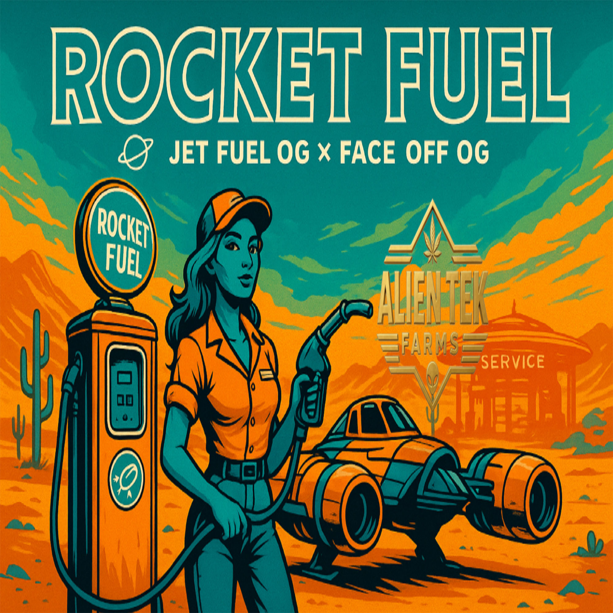 Photograph of product: Alien Tek Farms - 14g Prepack Jar - Rocket Fuel