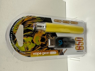 Photograph of product: Vape Gear | Yellow | 650MAH Battery