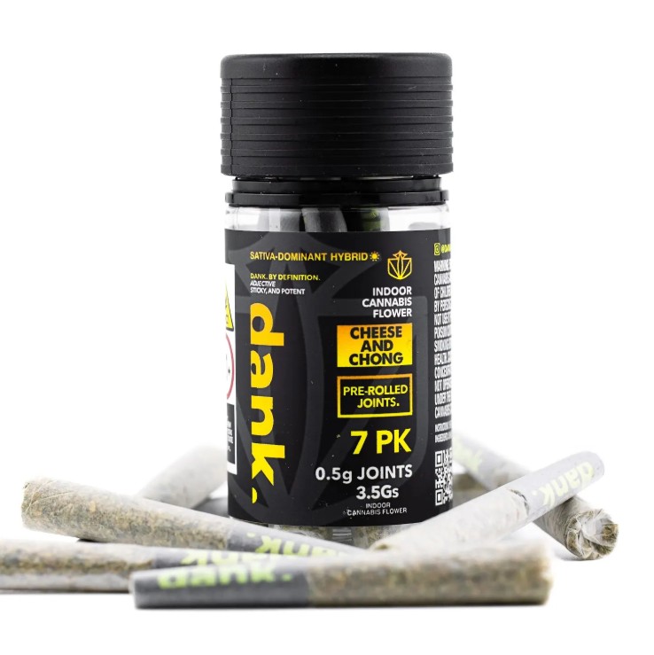 Photograph of product: Dank | Cheese and Chong | Pre-roll 7pk