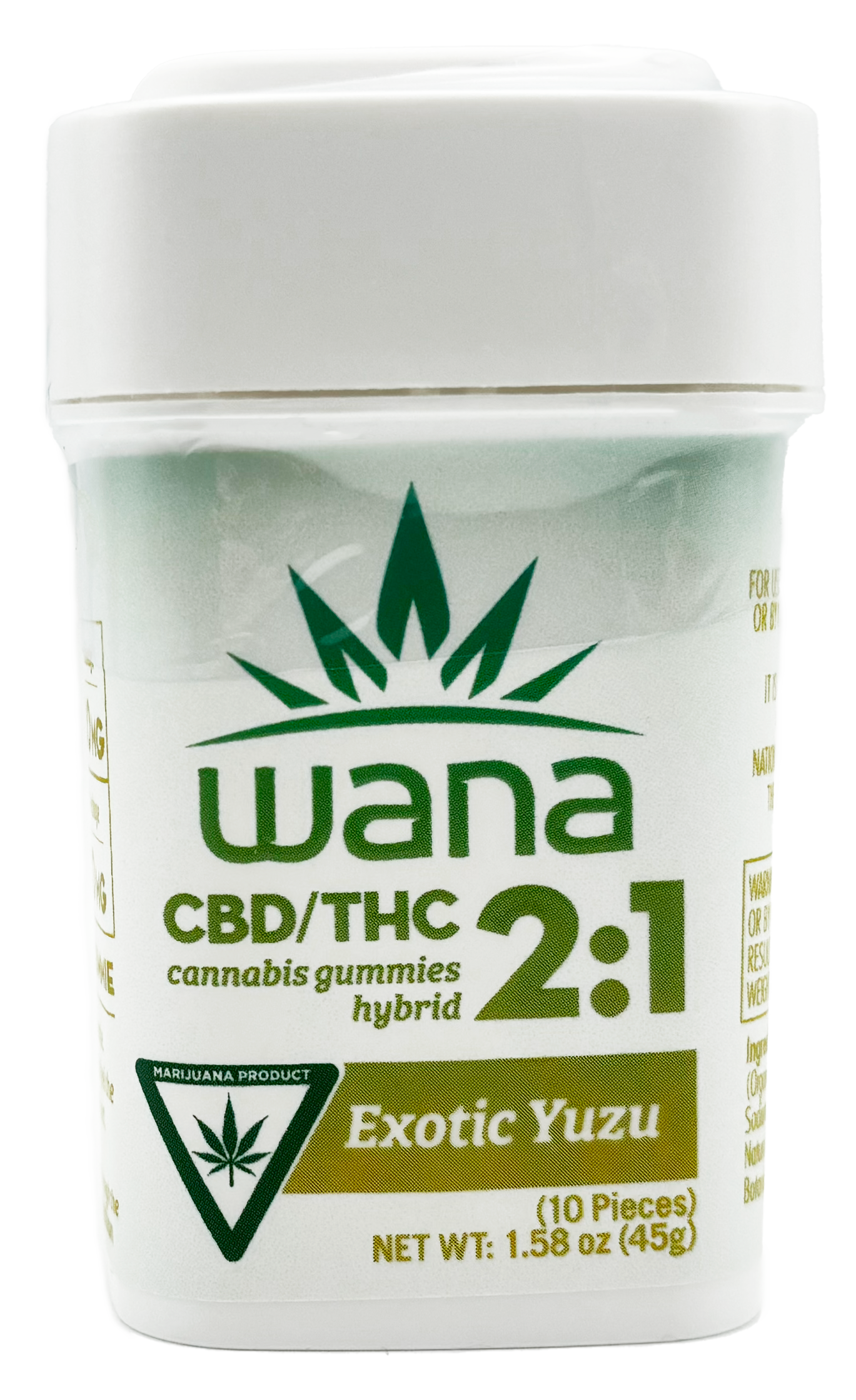 Photograph of product: Wana | Exotic Yuzu | Gummy Edible | 100mg TH-oui/200mg CBD