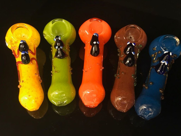Photograph of product: Pipe - 4.5" Double Animal Art Work - Glass Hand Pipe