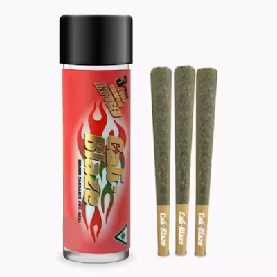 Photograph of product: Cali-Blaze - 3pk 1g Liquid Diamond Infused Prerolls - (3g) - Oui'd - **CHERRY LIME** (2/$30)
