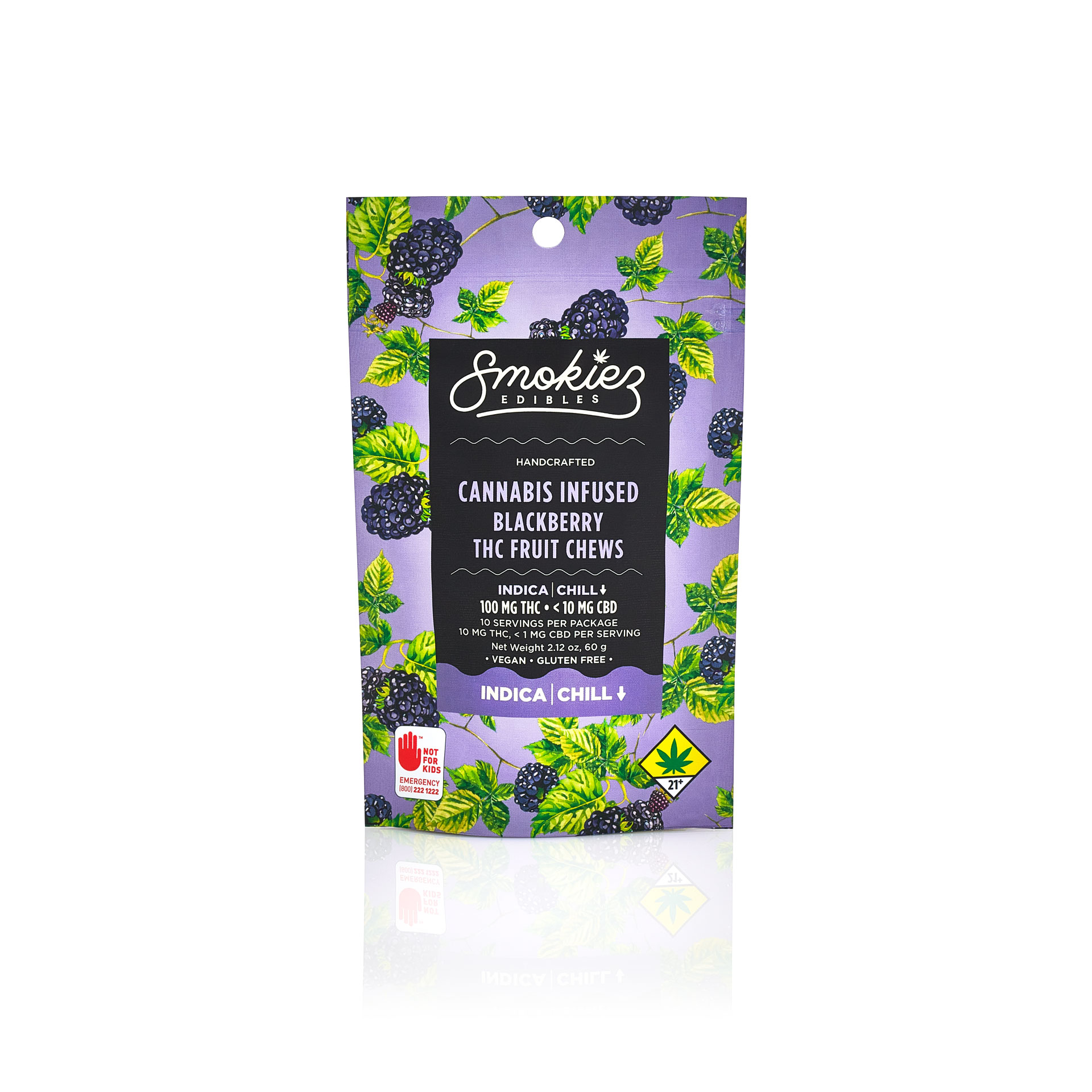 Photograph of product: Blackberry Fruit Chews | Oui'd | 100mg