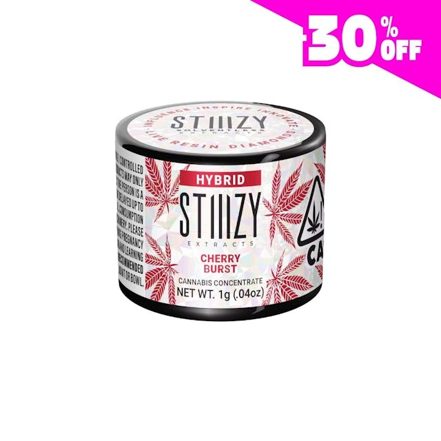 Photograph of product: Cherry Burst - Live Resin Diamonds 1g - 