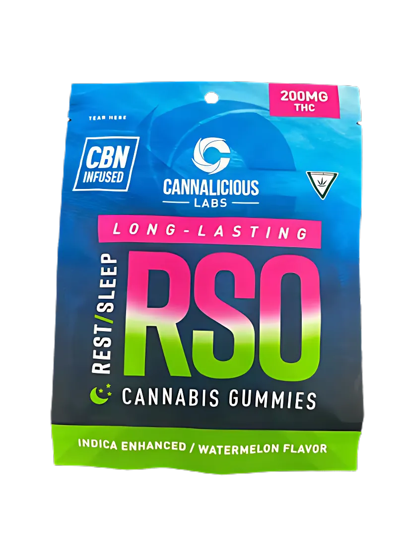 Photograph of product: Cannalicious- RSO Rest Watermelon Gummy- 200mg Edible