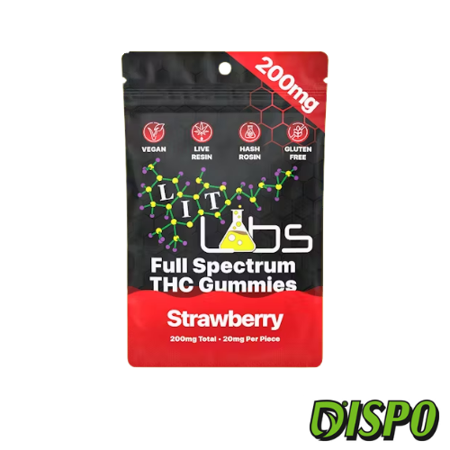 Photograph of product: Lit Labs - Strawberry 200mg Gummies