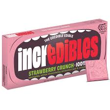 Photograph of product: incredibles | Strawberry Crunch | Edible | 100mg