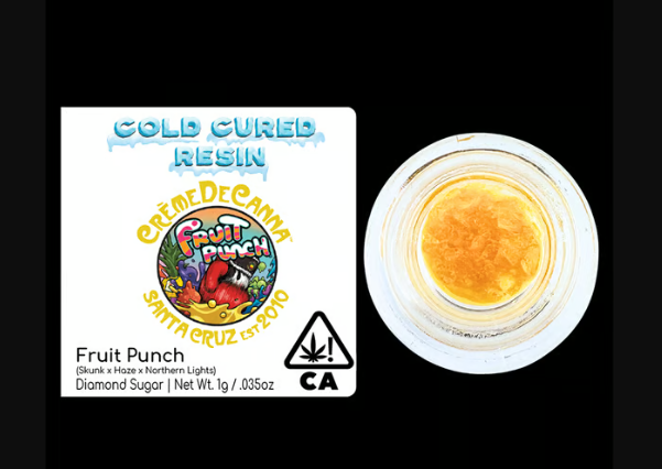 Photograph of product: Creme De Canna | Fruit Punch | Cold Cured Resin Diamond Sugar
