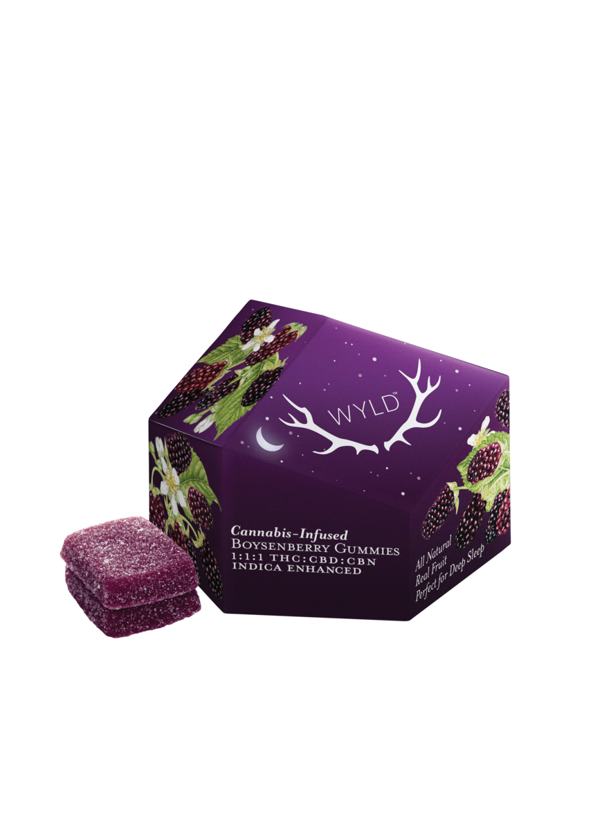 Photograph of product: Boysenberry | 1:1:1 TH-oui:CBD:CBN | 10 x 10mg