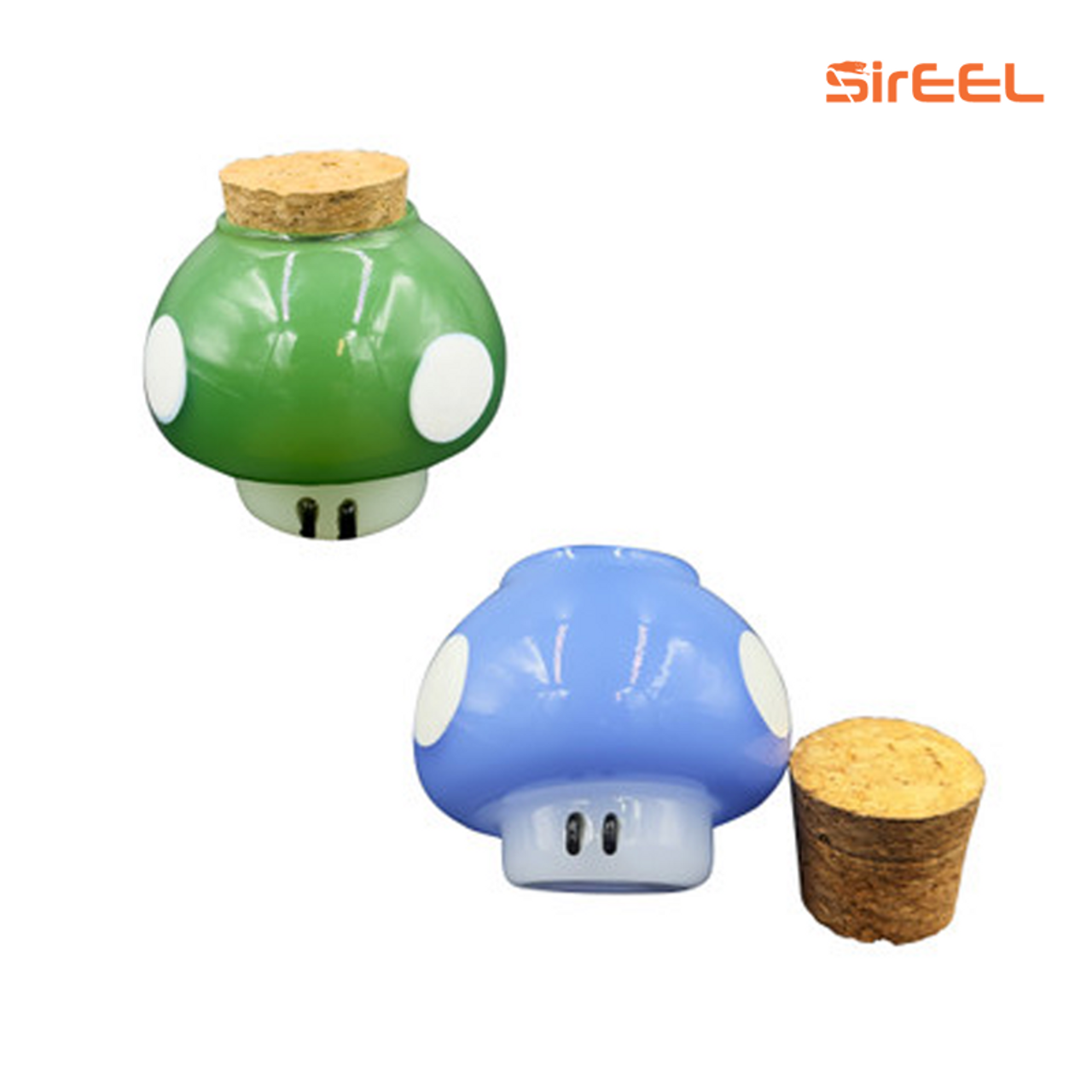 Photograph of product: SirEEL 1up Mushroom Jar w/Cork Lid | Assorted Colors