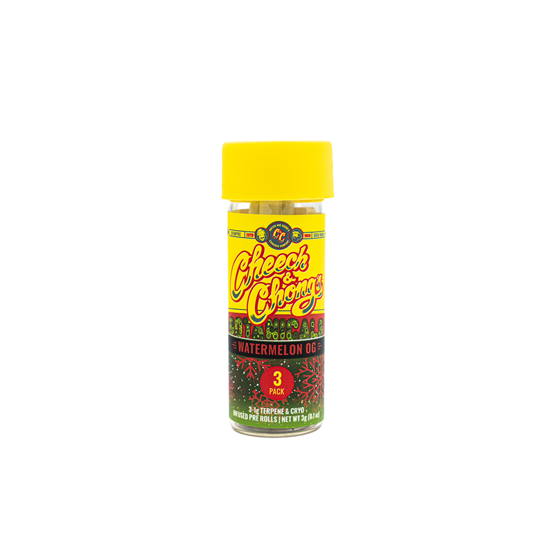 Photograph of product: Cheech & Chong Infused Watermelon OG Preroll 1g [3pk]