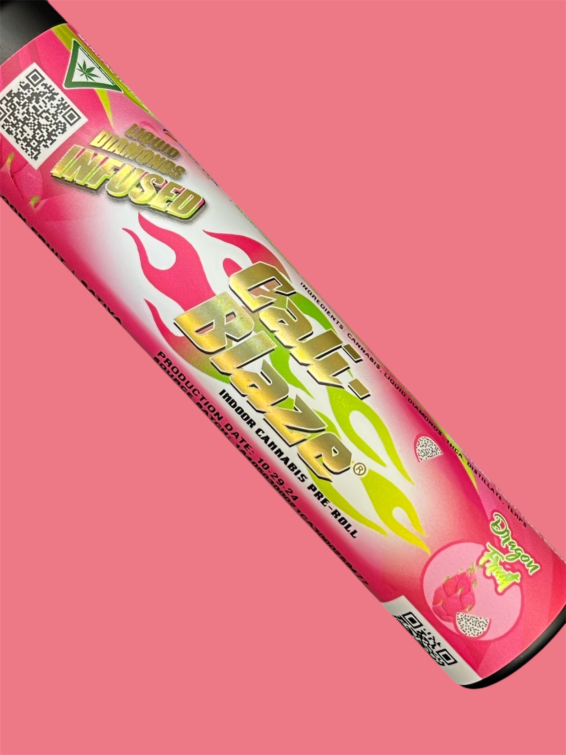 Photograph of product: CALI-BLAZE | DRAGON FRUIT | LIQUID DIAMOND INFUSED PREROLL