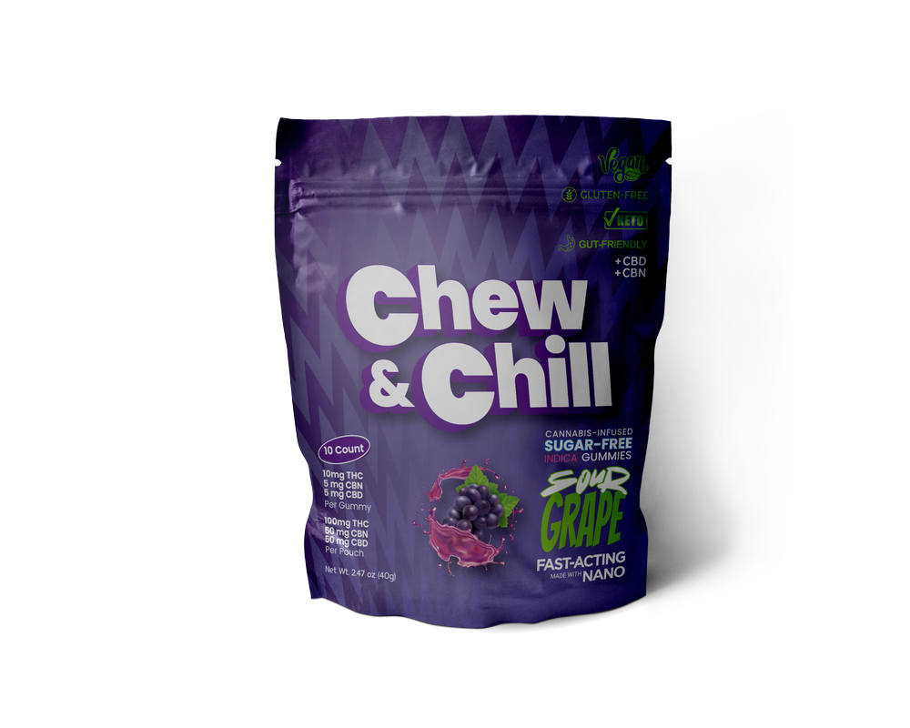 Photograph of Product: Sour Grape | 2:1:1:1 THC:CBD:CBG:CBN | 10 x 11mg