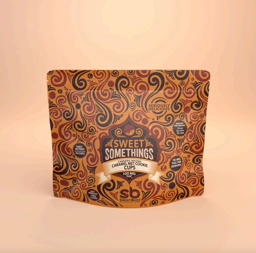 Photograph of product: Caramel Met Cookie - 100mg - 10ct