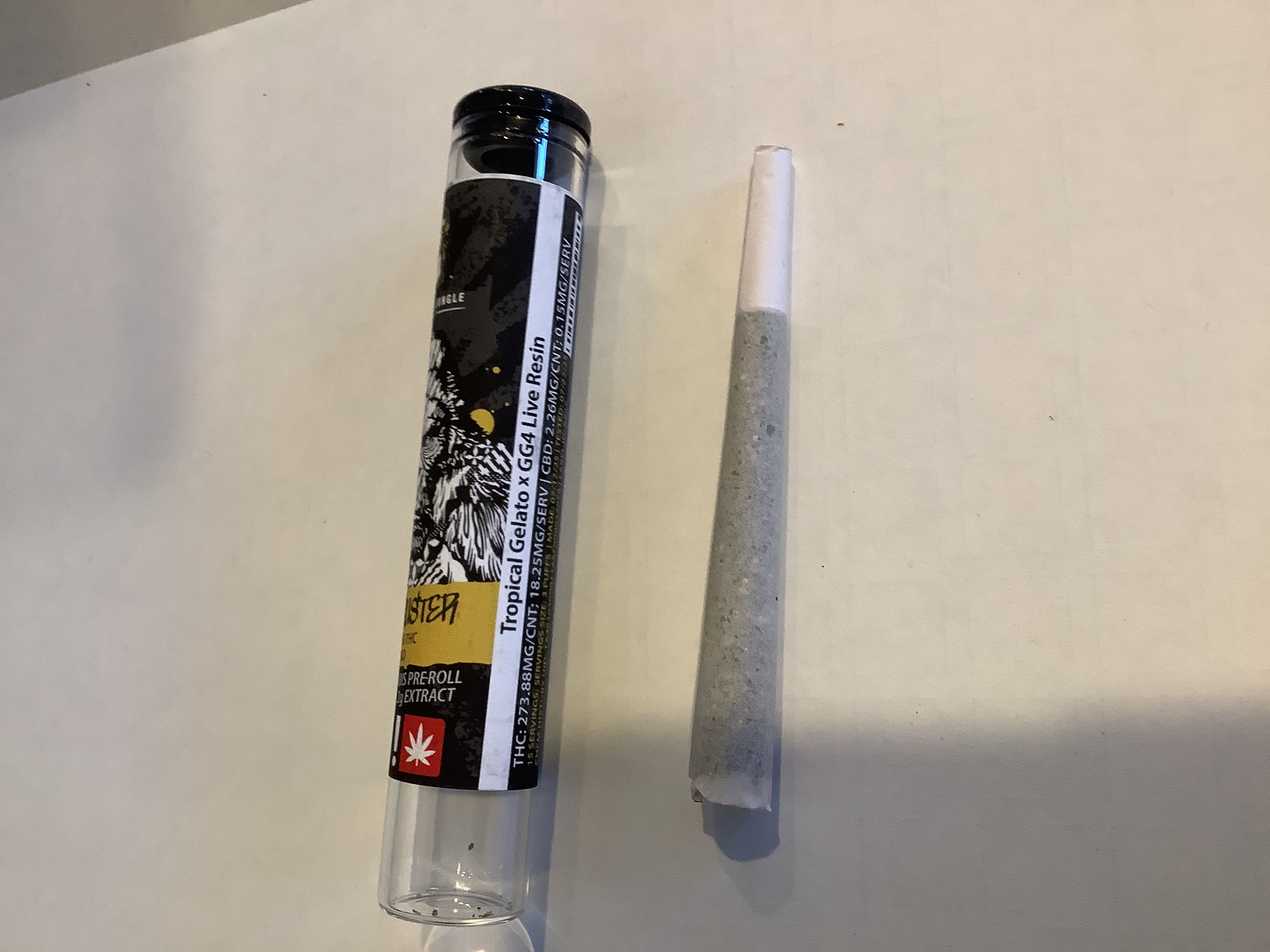 Photograph of product: Concrete Jungle | BLOCKBUSTER: TROPICAL GELATO x GG4 Infused Preroll | 1g