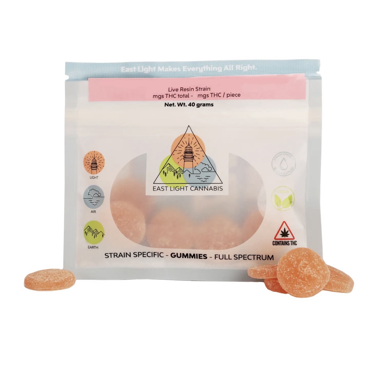 Photograph of product: ELC | Relief Time 1:1 | Sleepy Time 2: ummy Variety Pack | 200mg TH-oui 200mg CBD