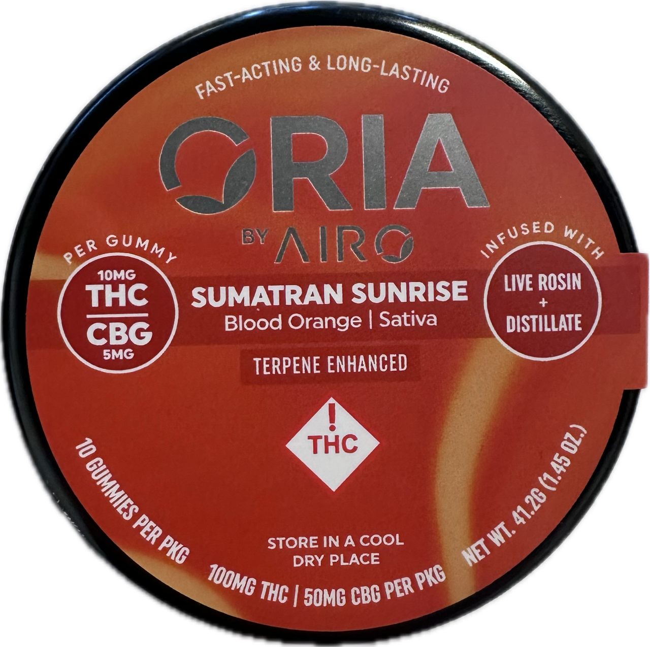 Photograph of product: ORIA Sumatrin Sunrise Gummies 100mg